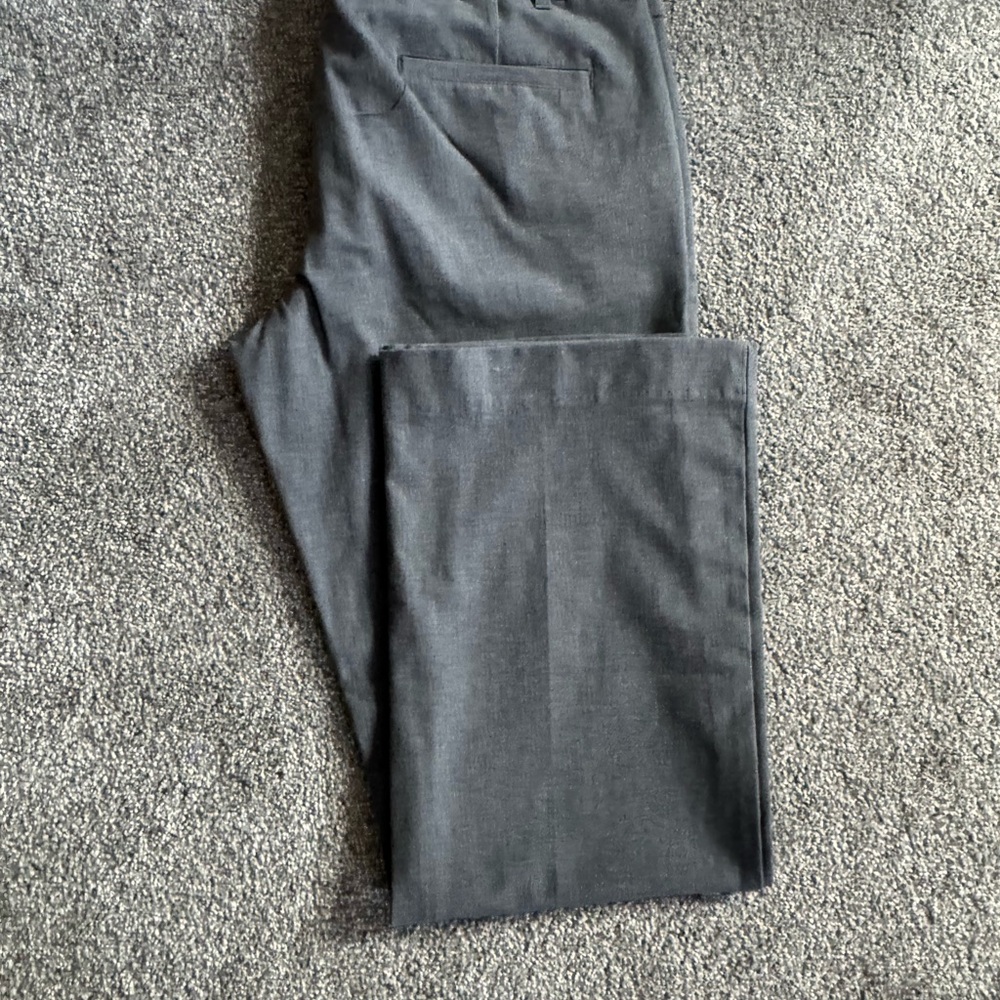 Old Navy Brown and Gray Trousers Smooth Flat Front - Picture 2 of 8